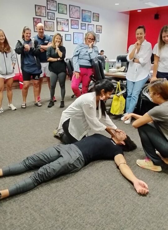 DBD HUB–corporate wellness–group fitness classes–on-site fitness–virtual fitness–employee wellness–team building activities–stress reduction–workplace wellness–corporate health screening–health assessments–biometric testing–preventive care–employee health–workplace wellness programs–health talks–mental wellness workshops–employee wellbeing–stress management–nutrition talks–workplace wellness seminars–first aid training–CPR certification–workplace safety–emergency response–employee preparedness–customized team programmes–team building–employee engagement–communication skills–workplace culture–Singapore-Sports Singapore paddling teams-First Aid Training