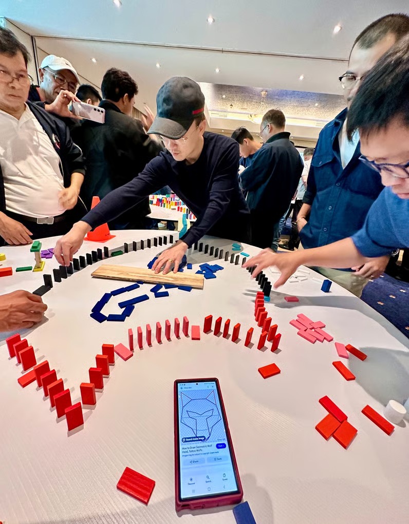 Domino Cause and Effect team bonding activity Singapore by DBD Hub